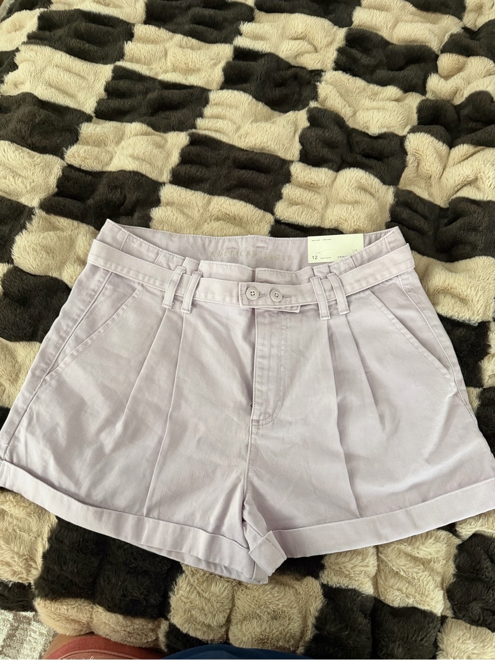 NWT American Eagle Mom Shorts. Size 12. Lilac